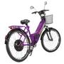 Imagem de Bicicleta Elétrica - Aro 24 - Duos Confort - 800W Lithium - Violeta - Duos Bikes