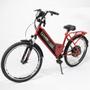 Imagem de Bicicleta Elétrica com Bateria de Lítio 48V 13Ah Confort Vermelho Cereja com Cestinha