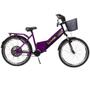 Imagem de Bicicleta Elétrica Confort 800W 48V 15Ah Violeta com Cestinha