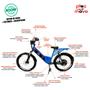 Imagem de Bicicleta Elétrica - Street Plus PAM - 800w Lithium - Azul - Plug and Move