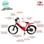 Imagem de Bicicleta Elétrica - Street Plus PAM - 800w Lithium - Vermelha - Plug and Move