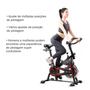 Imagem de Bicicleta Ergométrica Spinning Ajustável  Vertical  Indoor Com Monitor Fitness Cor Preta