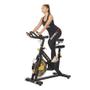 Imagem de Bicicleta Ergométrica Spinning Indoor Kikos F9 Profissional Academia com Roda de Inércia 18kg Preto/Amarelo