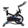 Imagem de Bicicleta ergometrica spinning preta azul 120kg oneal tp1900