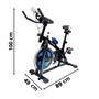 Imagem de Bicicleta Ergométrica Spinning Profissional Mecânica 13 Kg Suporta 120 Kg Azul Importway Iwbes-13 Az