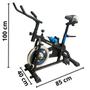 Imagem de Bicicleta Ergométrica Spinning Profissional Mecânica 8 Kg Suporta 120 Kg Azul Importway Iwbes-8