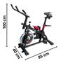 Imagem de Bicicleta Ergométrica Spinning Profissional Mecânica 8 Kg Suporta 120 Kg Importway Iwbes-8