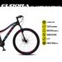 Imagem de Bicicleta Euphora Aro 29 Alumínio 21v Câmbio Traseiro Shimano Freio Mecânico Rosa/Azul - Colli Bike