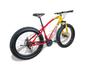 Imagem de Bicicleta Fat Bike GTR-X Aro 26 Pneus 4.0 Freios a Disco Câmbios Shimano - Vermelha/Laranja