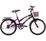 Imagem de Bicicleta Feminina Aro 20 com cestinha Susi Violeta