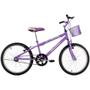 Imagem de Bicicleta Feminina Aro 20 Melissa com Cestinha cor Violeta