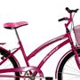 Imagem de Bicicleta Feminina Aro 24 com cestinha Susi Rosa Pink