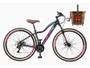 Imagem de Bicicleta Feminina Aro 29 KSW MWZA Retrô 21 Velocidades  Shimano Tourney Com Cesta