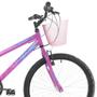 Imagem de Bicicleta Feminina Infantil Aro 24 Wendy 18V Com Cestinha