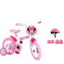 Imagem de Bicicleta Feminina Infantil Minnie Aro 12 Capacete Proteo