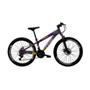 Imagem de Bicicleta Freeride Aro 26 Freio a Disco 21 Vel. VikingX Lilas Amarelo