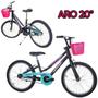 Imagem de Bicicleta Grace Aro 20 Bike Infantil Cestinha Menina Nathor