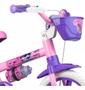 Imagem de Bicicleta Infantil Aro 12 Com Rodinhas De Treinamento Bike Criança Menina Gatinha Nathor Com Garrafinha