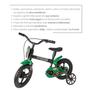 Imagem de Bicicleta Infantil Aro 12 com Rodinhas Moto Bike Styll Baby Cor Preto e Verde