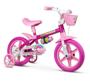 Imagem de Bicicleta Infantil Aro 12 Com Rodinhas Nathor Flower Rosa