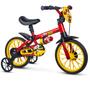 Imagem de Bicicleta Infantil Aro 12 Disney Mickey Princesas Nathor a Partir de 3 Anos com Rodinhas Meninos e Meninas