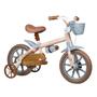 Imagem de Bicicleta infantil aro 12 meninas antonella baby rosa com garrafinha cestinha e rodinhas