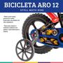 Imagem de Bicicleta Infantil Aro 12 Moto Bike Azul De 3 A 5 Anos Styll