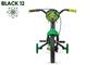 Imagem de Bicicleta Infantil Aro 12 Nathor Black 12 (SKU: 944_21) Preto e Verde com Rodinhas 