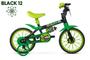 Imagem de Bicicleta Infantil Aro 12 Nathor Black 12 (SKU: 944_35) Preto e Verde com Rodinhas 