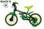 Imagem de Bicicleta Infantil Aro 12 Nathor Black 12 (SKU: 944_46) Preto e Verde com Rodinhas 