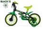 Imagem de Bicicleta Infantil Aro 12 Nathor Black 12 (SKU: 944_50) Preto e Verde com Rodinhas 