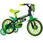 Imagem de Bicicleta Infantil Aro 12 Nathor Cairu Black 12 com Rodinhas Laterais