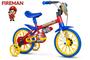 Imagem de Bicicleta Infantil Aro 12 Nathor Fireman (SKU: 39_03) Vermelho e Azul com Rodinhas 