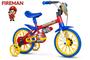 Imagem de Bicicleta Infantil Aro 12 Nathor Fireman (SKU: 39_09) Vermelho e Azul com Rodinhas 