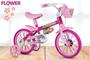 Imagem de Bicicleta Infantil Aro 12 Nathor Flower (SKU: 35_15) Rosa com Rodinhas 