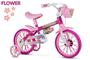 Imagem de Bicicleta Infantil Aro 12 Nathor Flower (SKU: 35_30) Rosa com Rodinhas 