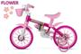 Imagem de Bicicleta Infantil Aro 12 Nathor Flower (SKU: 35_36) Rosa com Rodinhas 