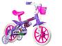 Imagem de Bicicleta Infantil Aro 12 Nathor Violet - Roxa com Rodinhas