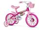 Imagem de Bicicleta Infantil Aro 12 Rosa Com Rodinhas Menina Flower Nathor