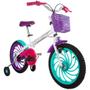 Imagem de Bicicleta Infantil Aro 16 Caloi Ceci Branca Com Rodinhas Cestinha E Capacete Infantil Rosa