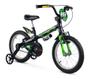 Imagem de Bicicleta Infantil Aro 16 em Alumínio com Rodinhas  Apollo 3 Preto/Verde - Nathor