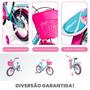 Imagem de Bicicleta infantil Aro 16 Love Tiffany Cesto e Rodinhas 