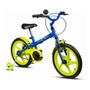 Imagem de Bicicleta Infantil Aro 16 Rock Azul com Rodinhas de Treinamento Verden