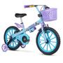 Imagem de Bicicleta Infantil Aro 16 Rodinha Frozen Princesa Nathor