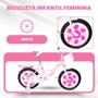 Imagem de Bicicleta Infantil Aro 16 Rosa Com Cesto e Rodinhas