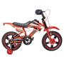 Imagem de Bicicleta Infantil Aro 16" Vermelha Unitoys Bike Estilo Motocross Com Rodinhas De Treinamento Crianças Até 50Kg