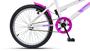 Imagem de Bicicleta Infantil Aro 20 Feminina Branco kit Pink- com Cesta Freio V-Brake e Descanso Lateral 