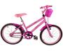 Imagem de Bicicleta Infantil Aro 20 Feminina Com Cestinha + Rodinha Lateral  - WOLF BIKE