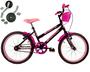 Imagem de Bicicleta Infantil Aro 20 Feminina Com Cestinha + Rodinha Lateral  - WOLF BIKE