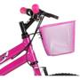 Imagem de Bicicleta Infantil Aro 20 Passeio Nina Preto/Rosa Cestinha